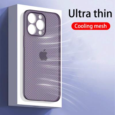 Breathable Cooling Rugged Case For Iphone 14 13 12 Pro Max 11 14plus 14promax Coque 0 .3mm Ultra Thin Shockproof Hard Pp Cover