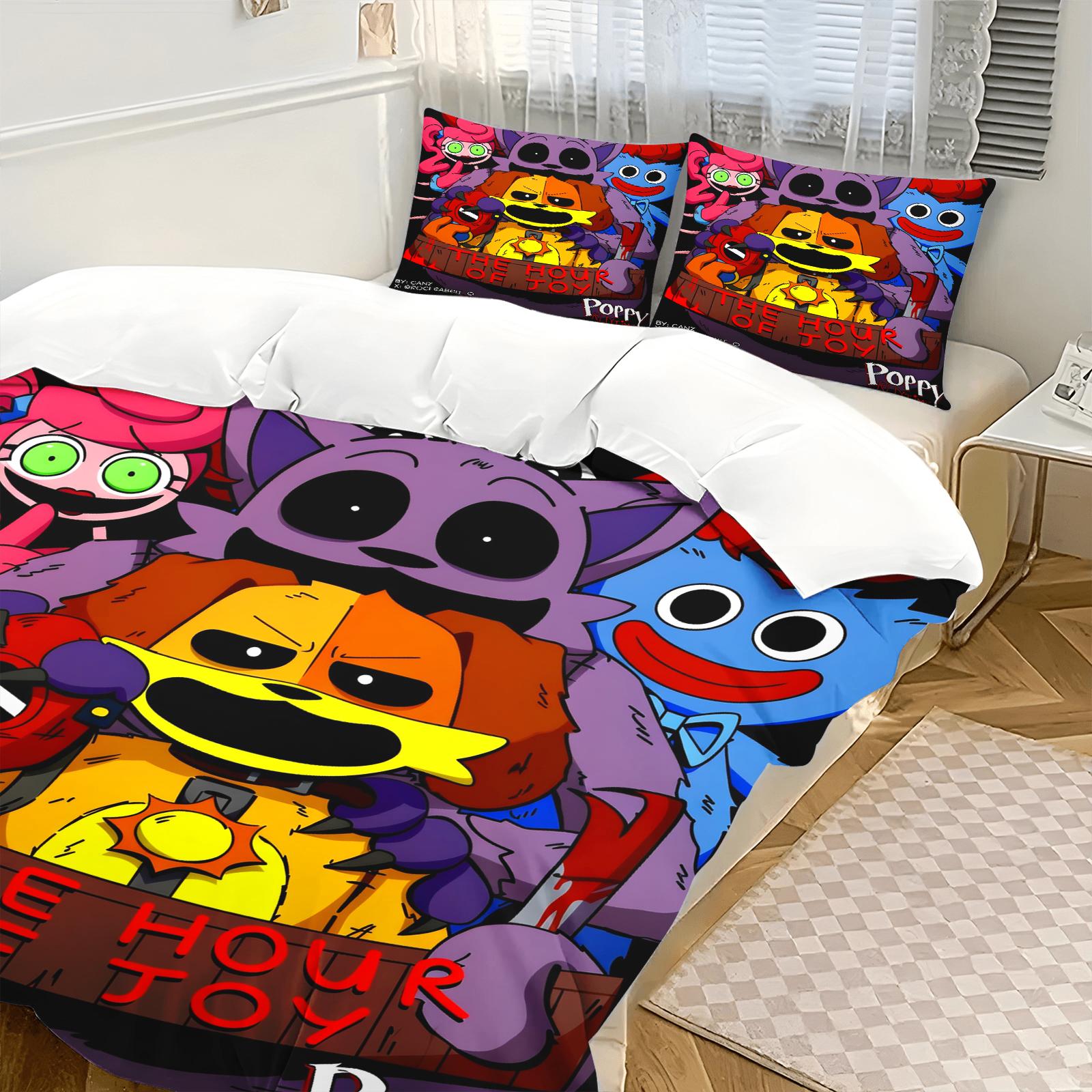 Impression 3D Jeu CatNap X DogDay Ensembles de Literie Couette Housse de Lit Housse de Couette Taie d'Oreiller Ensembles 2-3 Pièces Décoration de Chambre 90×200cm