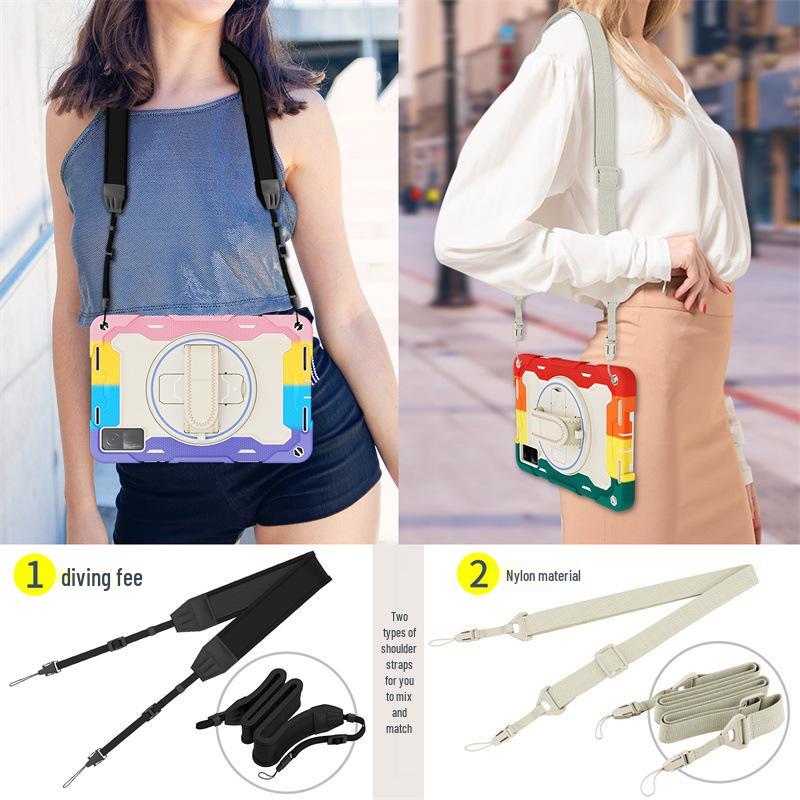 Buntes Silikon-Armband Handheld-Ständer-Hülle für Xiaomi Redmi Pad 10.6 und Pad 5