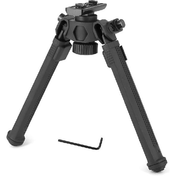 UUQ QV14 Tactical Portable Rifle Bipod, Picatinny and Mlok Mounting Options, 360 Degree Swivel, 7 Adjustable Height, Made of Lightweight