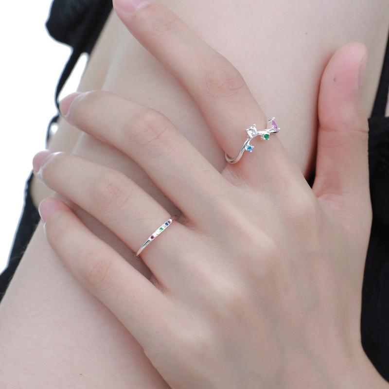 Chic Unique Design Adjustable Copper Ring For Women Featuring Elegant Geometric Shape