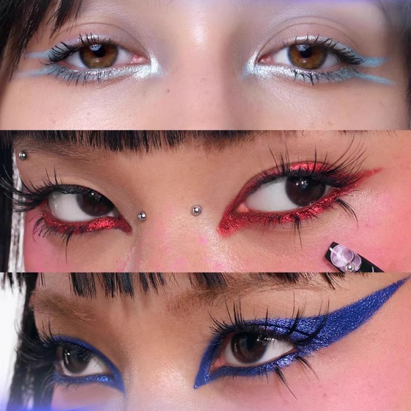 Kaleidos Automatischer Gel-Eyeliner Stift Wasserdicht Chameleon Farbe Langanhaltend Glitzer Metallisch Wasserdichter Augen-Liner Stift Make-up