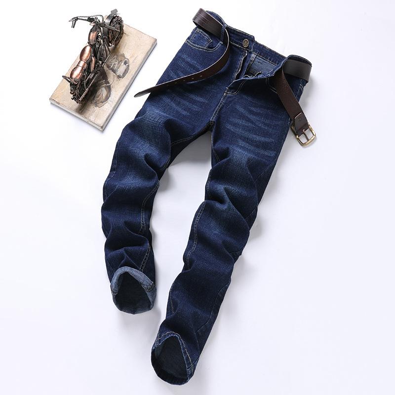 Autumn And Winter New Men'S Denim Trend Fashionable And Versatile Thick Loose Straight Casual Denim Pants