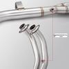 T700S Motorcycle Exhaust Modification: Stainless Steel Mid-Section with Dual Oxygen Sensors, Easy Non-destructive Installation