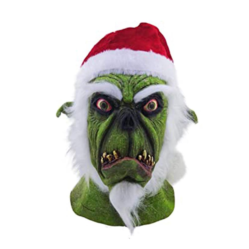 Christmas Grinch Latex Monster Mask for Halloween Party