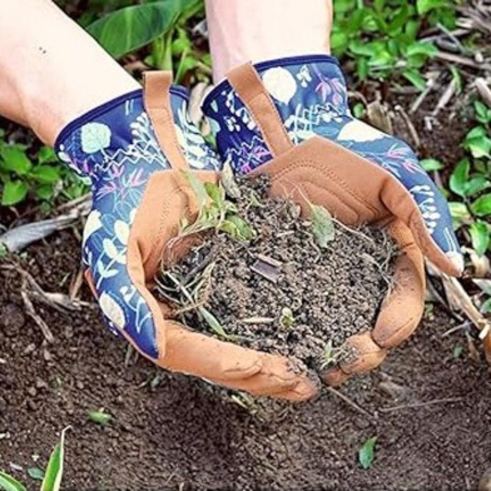 Anti-Tangle Leather Gloves Microfiber Work Gloves Multifunctional Thorn-Proof Gloves  Planting