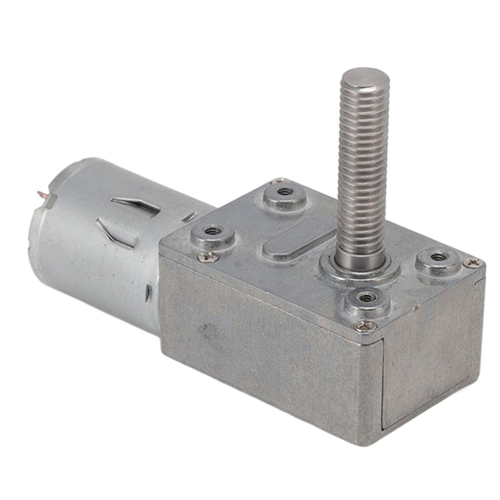 DC Gear Motor Micro High Torsion Speed Reduction Turbine Electric Self Locking Reversible Worm Gearbox 12V M8x33mm