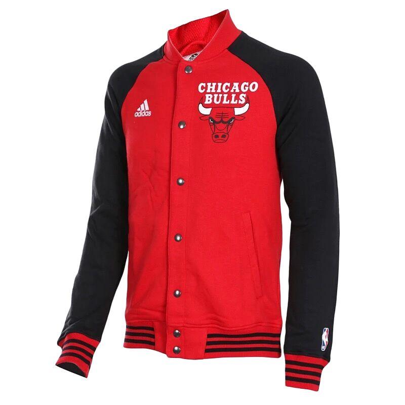 

Adidas X NBA Чикаго Буллз Удобная Мягкая Приятная к Коже Куртка на Молнии с Воротником-стойкой Мужские куртки S98348 M