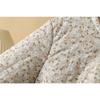 Grote Maat Dames Vintage Bloemen Warm Katoen Gevoerd Casual Winter Bovenkleding