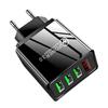 5V3A Fast Charging Smart Charger with 3 USB Ports and Digital Display