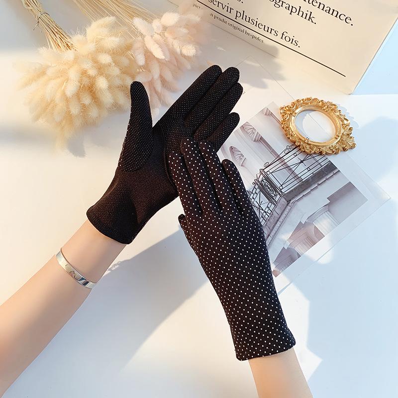 

Тонкие женские солнцезащитные летние эластичные короткие из чистого хлопка перчатки One Size