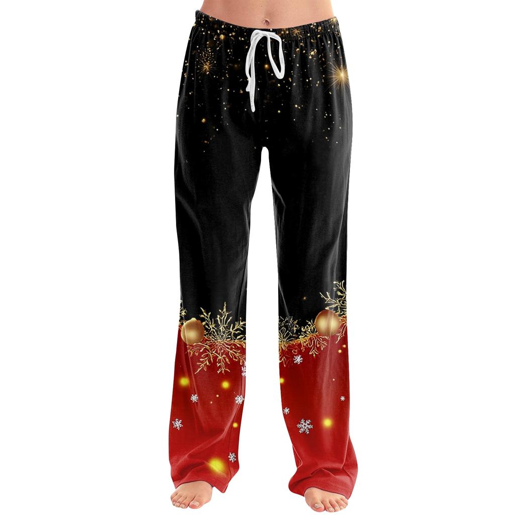 Women's Christmas Print Pajama Pants for Sleeping and Relaxing