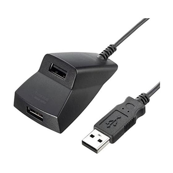 Sanwa Supply 2-port USB 2.0 hub for hand extension (black) USB-2H215BK