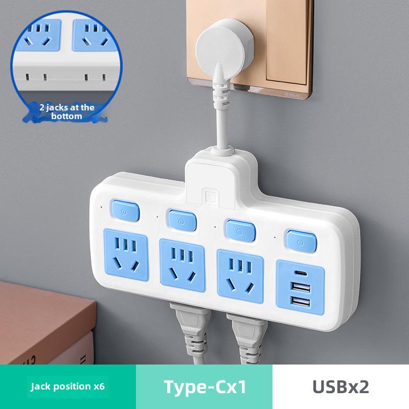 Multifunction USB Nightlight Power Strip with Wireless Multi-Switch and One-to-Many Conversion Sockets.