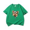 Kids Cotton T Shirt Sweet Yorkshire Terrier Dog Zipper Print Crew Neck Short Sleeve Tee Casual Breathable Boys Girls Summer Tops
