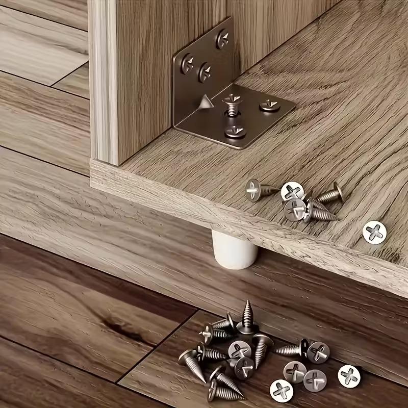 Stainless Steel Right Angle Bracket L Shape Corner Brace Furniture Reinforcement for Table Chair Cabinet Metal Hardware