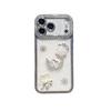 Electroplated Silver Rhinestone Swan iPhone Case for 13/14/15/16/17 Pro Max