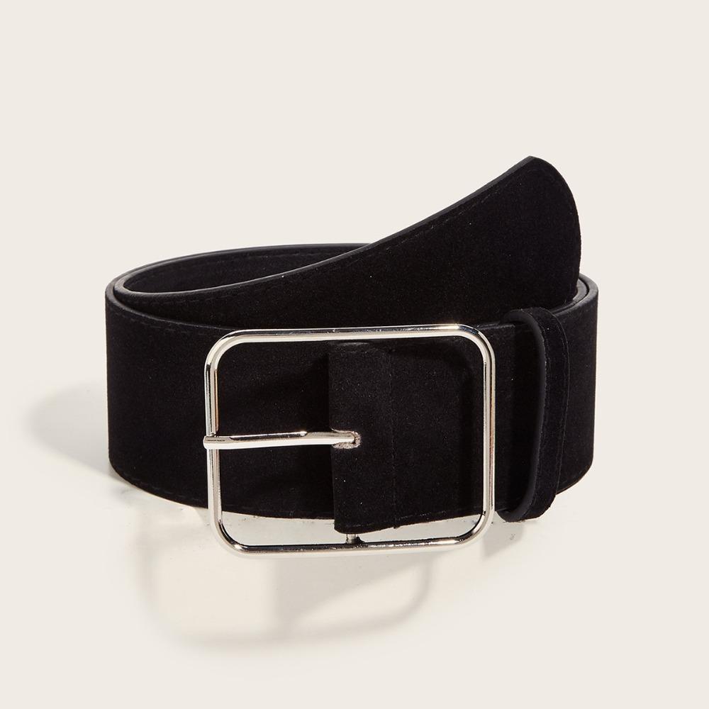 Maillard Styles Suede Leather Wide Belt Luxury Design Casual Business Waist Strap Versatile Trendy Pin Buckle Waistband Gifts