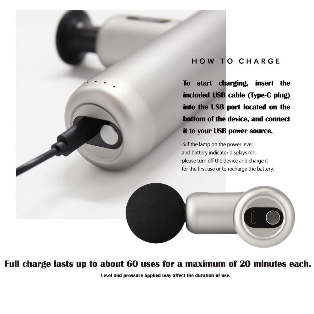 RIORES Solid Whole Body Care Lightweight 516g Ultra Small Compact Powerful Vibrations Up to 2900 minute Pocket Size Rechargeable Portable Doctor Shot