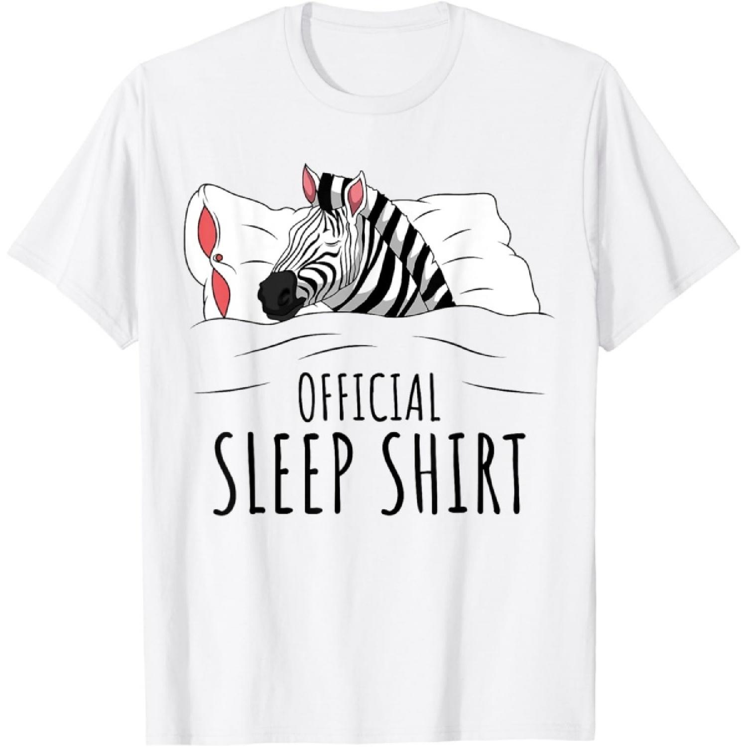 Official Sleep Shirt Zebra Lover Pajama T-Shirt XXXXXL белый