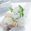 1/5PCS Artificial Flower 4 Bunches Silk Peony Hydrangea Festival Wreath Decor Vase Home Room Garden Wedding Wreath Bouquet props