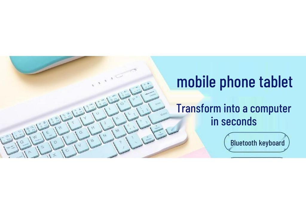 Rechargeable Wireless Bluetooth Keyboard & Mouse Combo for iPad, Tablets, Apple & Android Phones, Huawei, Lenovo
