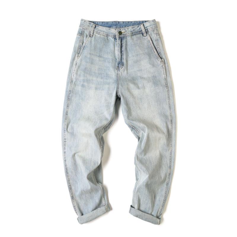 

Флисовые Утепленные Выстиранные Джинсы Мужские Большого Размера Свободные Прямые Ретро Повседневные Широкие Брюки 40