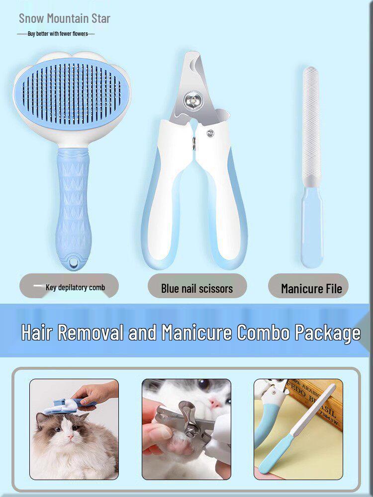 Pet Hair Removal Comb for Dogs & Cats – Detangles & Cleans Loose Hair