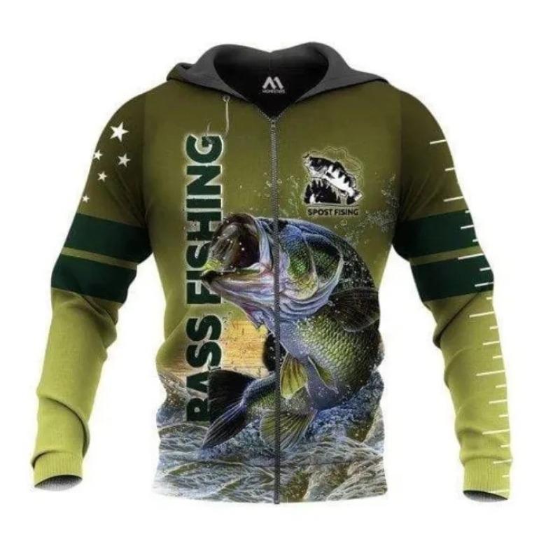 

Мужская толстовка с капюшоном, креативный 3D цифровой принт с рыбами, длинный рукав, на молнии 7XL