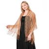 Wedding Shawl Tassel Scarves Cashew Floral Mesh Fringe Wraps  for Wedding Evening Party Dresses
