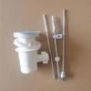 Chrome Finish Basin Waste Plug Elegant Chrome Finish Sink Drain With Overflow and Pull Rod for Commerical Use