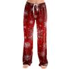 Women's Casual Christmas Printed Pajama Pants Loose Fit Sleepwear for Home