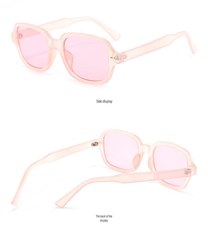 Trendy Unisex Small Square Frame Rice Nail Sunglasses - Fashionable Design 22160