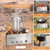 Aomiun Leichter Dreieckiger Holzofen Tragbarer Edelstahlbrenner für Outdoor-Kochen Picknick Camping Rucksacktouren