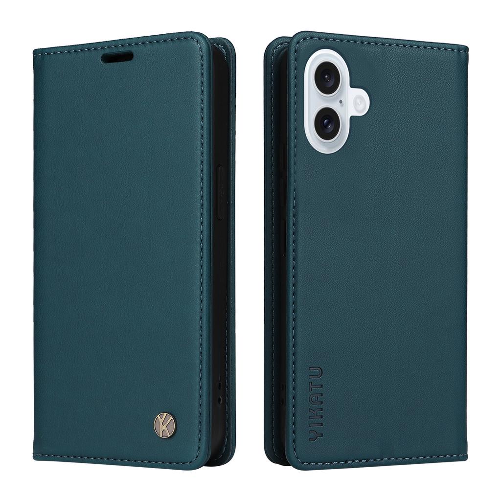 For iPhone 17 Phone Cases YIKATU Magnetic Closure PU Leather Mobile Cover