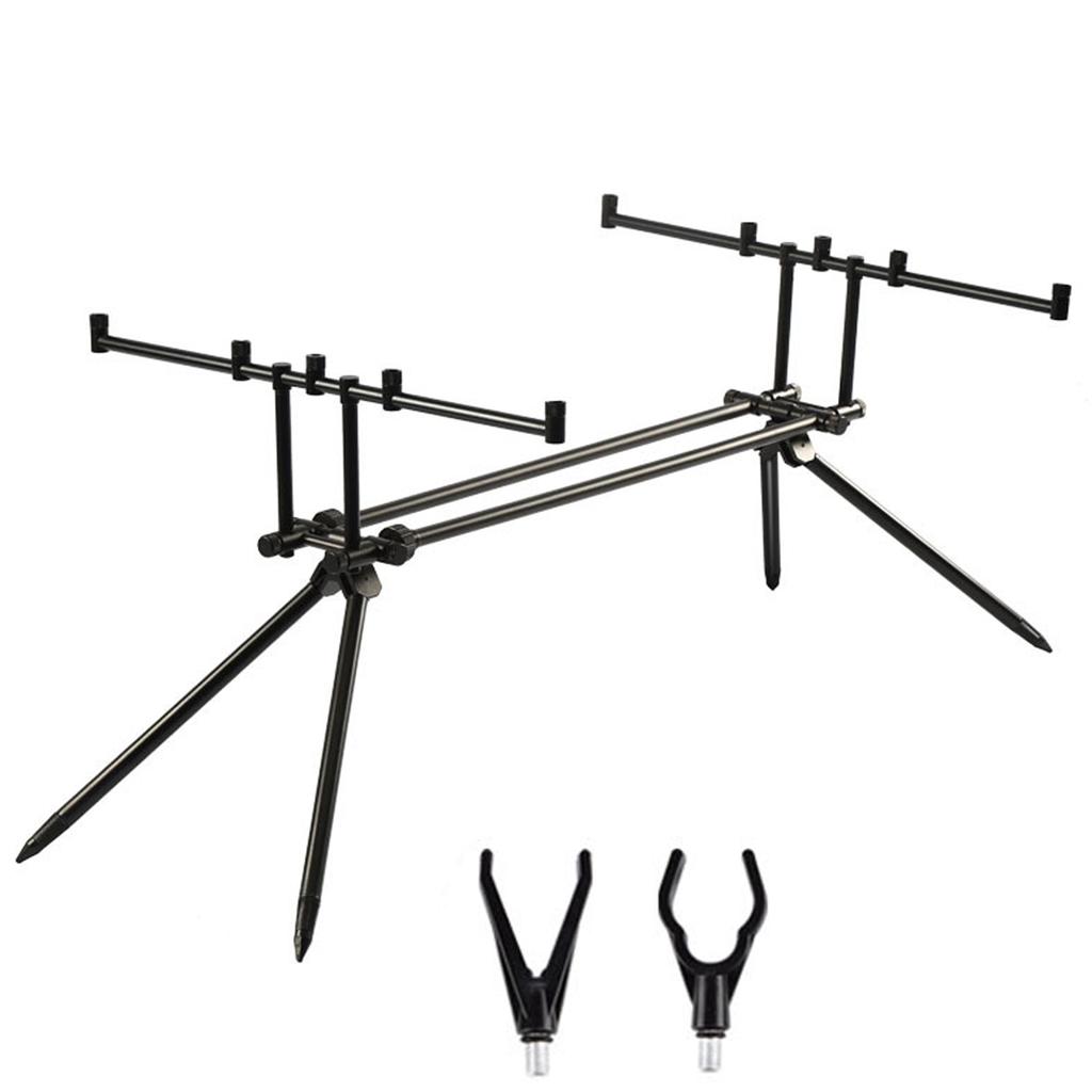 Retractable Fishing Rod Stand Detachable Metal Adjustable Casting Rods Holder