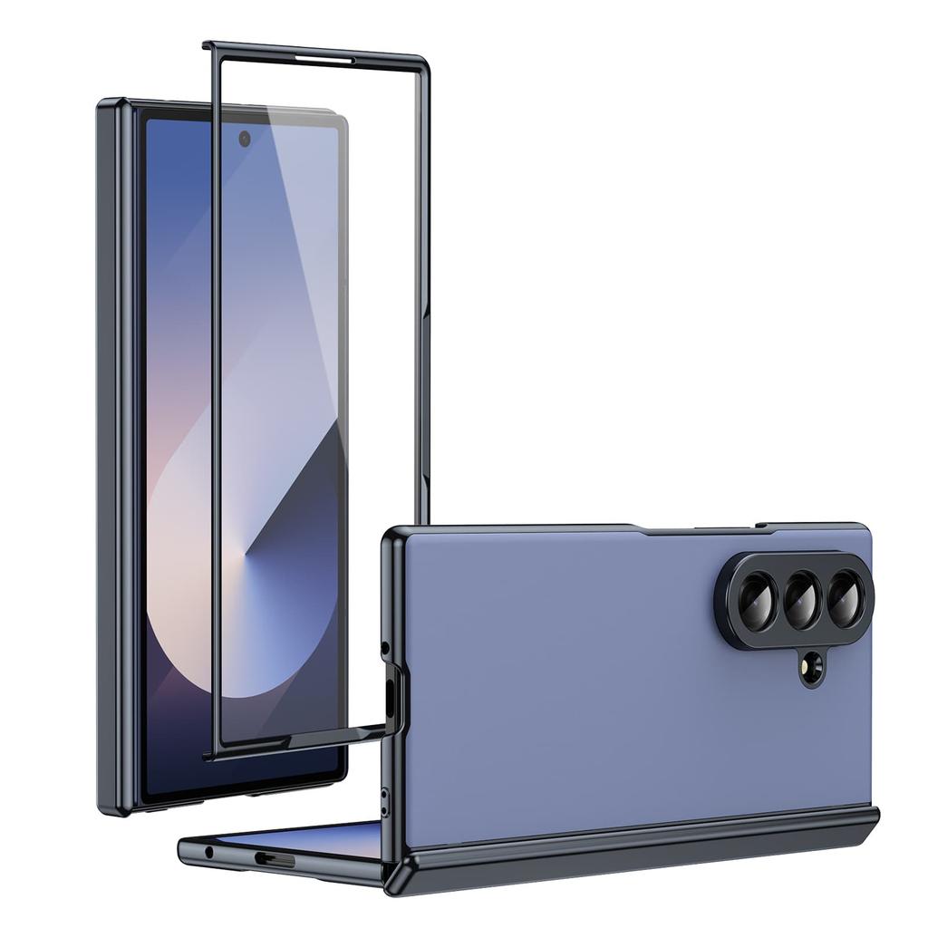 Plating Colorful AG Aluminium Alloy Hinge Protect Case for Samsung Galaxy Z Fold 8 7 6 5 4 3 Glass Screen Film Anti-drop Cover