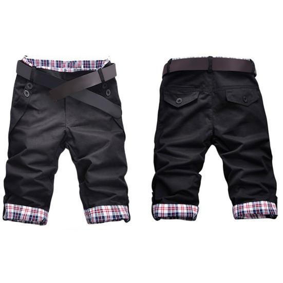 Şort Renkli Blok Patchwork Sokak Şıklığı Dar Kesim Cepler Fitness için Kısa Pantolonlar