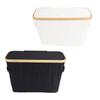 Toilet Paper Storage Basket Roll Paper Organizer Foldable Toilet Paper Holder with Lid for Bathroom