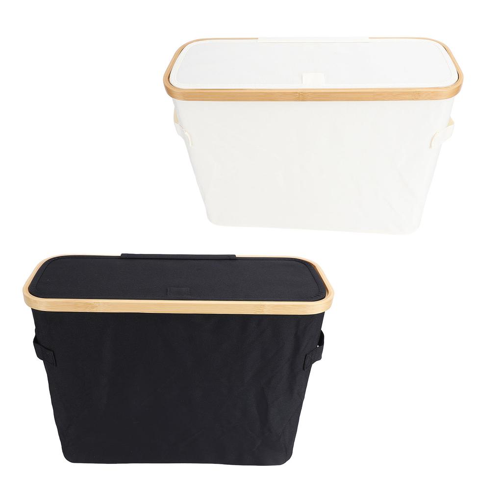 Toilet Paper Storage Basket Roll Paper Organizer Foldable Toilet Paper Holder with Lid for Bathroom