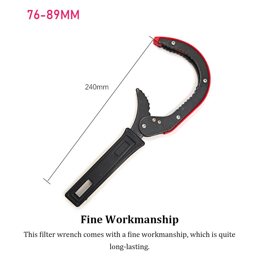 Filter Wrench Oil Plier Installed Tool Fine Workmanship Compact Size Long-lasting Convenience Adjustable Repair Supplies