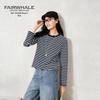 Mark Fairwhale Women's Striped 100% Cotton Long-Sleeve T-Shirt