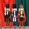 38CM European Wooden Nutcracker Puppet for Living Room Decor