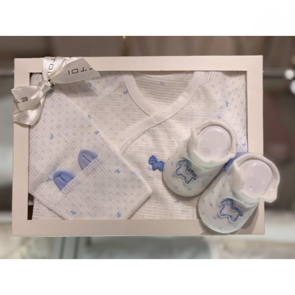 Ettoi Dot Baby Bodysuit And Socks Set  07t317002s5 