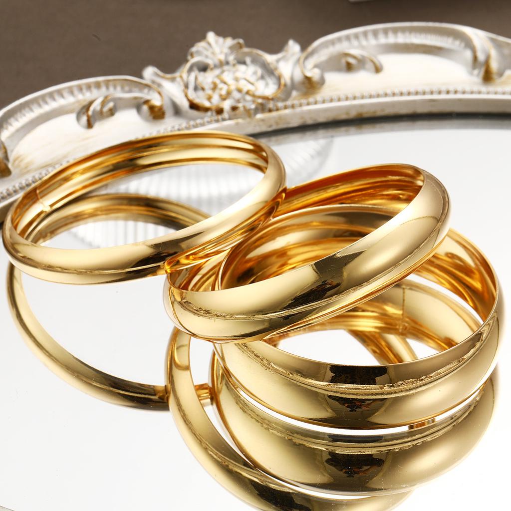 3 Stuks/Set Klassieke Gouden Kleur Brede Armbanden voor Vrouwen Overdreven Zwaar Metaal Grote Armband Luxe Bruiloft Sieraden Accessoires 2025