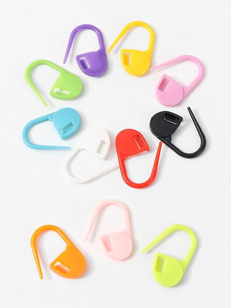 100PCS/200PCS Small Yarn Marker Color Marker Small Pin Fail-Proof Fastener Plastic Locator Buckle Colorful Paper Clip