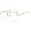 2023 Fashion Rivet Rimless Women Sun Glasses UV400 Custom Logo Classic Metal Double Bridge Men Shade Sunglasses