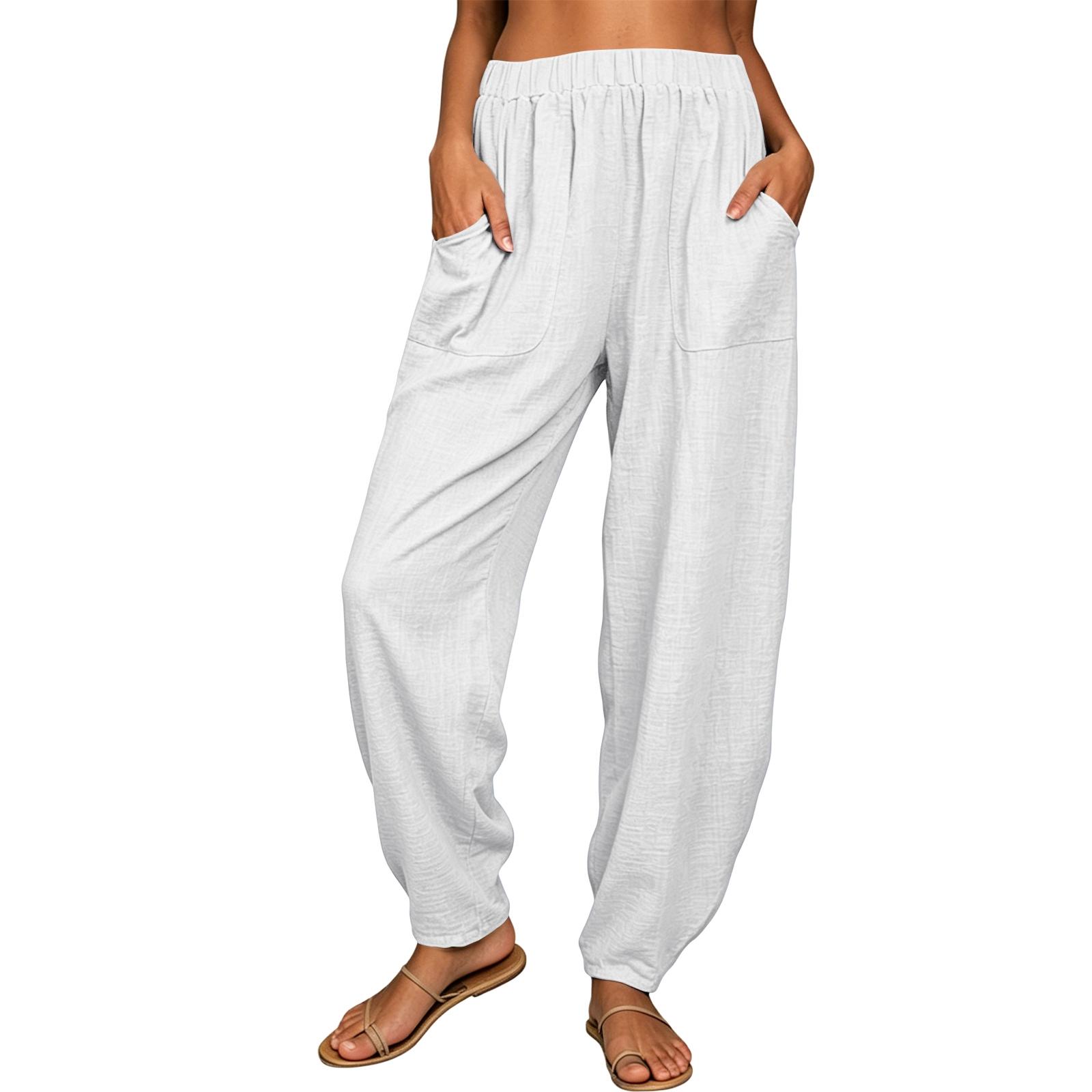 

Women s Casual Pants, Loose Casual Pants, Home Harun Pants XL білий