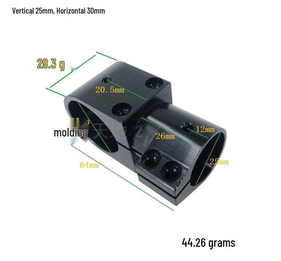 Aluminum Alloy Tee Pipe Clamp for Drone Landing Gear (16/20/25 to 25/30/40)