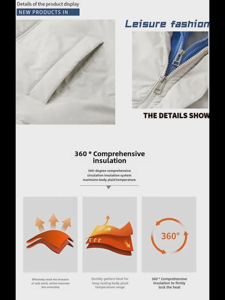 Pánská trendy nadměrná bavlněná bunda s kapucí - Zimní styl 2 v 1